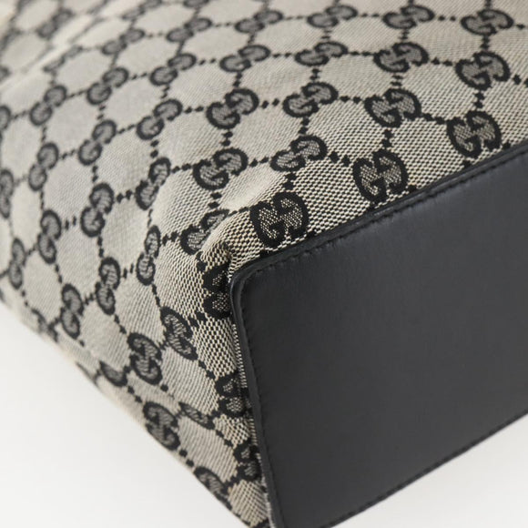 GUCCI GG Canvas Tote Bag Navy Gold 002 1099 2404 Auth 158475