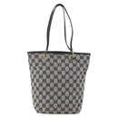 GUCCI GG Canvas Tote Bag Navy Gold 002 1099 2404 Auth 158475-2