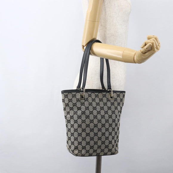 GUCCI GG Canvas Tote Bag Navy Gold 002 1099 2404 Auth 158475