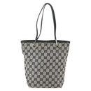 GUCCI GG Canvas Tote Bag Navy Gold 002 1099 2404 Auth 158475-3