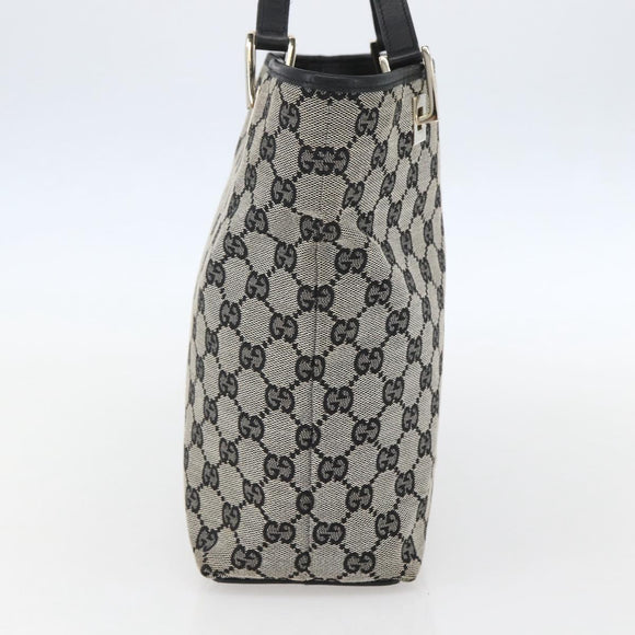 GUCCI GG Canvas Tote Bag Navy Gold 002 1099 2404 Auth 158475