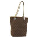 GUCCI GG Canvas Tote Bag Beige Gold 31244 Auth 158476-1