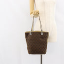 GUCCI GG Canvas Tote Bag Beige Gold 31244 Auth 158476-24