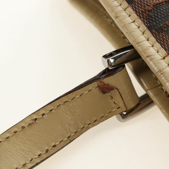 GUCCI GG Canvas Tote Bag Beige Gold 31244 Auth 158476