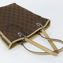 GUCCI GG Canvas Tote Bag Beige Gold 31244 Auth 158476-6