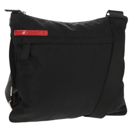 PRADA Sports Shoulder Bag Nylon Black Silver Auth 158478