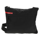 PRADA Sports Shoulder Bag Nylon Black Silver Auth 158478-13