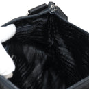 PRADA Sports Shoulder Bag Nylon Black Silver Auth 158478-22