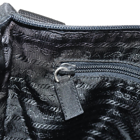 PRADA Sports Shoulder Bag Nylon Black Silver Auth 158478