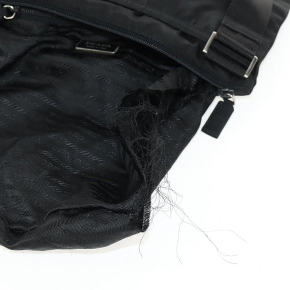 PRADA Sports Shoulder Bag Nylon Black Silver Auth 158478