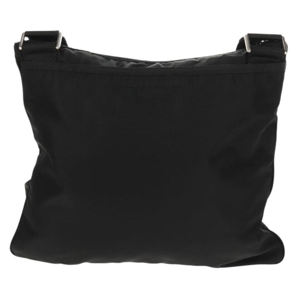 PRADA Sports Shoulder Bag Nylon Black Silver Auth 158478