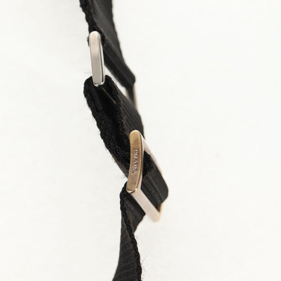 PRADA Sports Shoulder Bag Nylon Black Silver Auth 158478