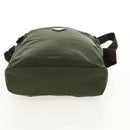 PRADA Shoulder Bag Nylon Khaki Silver Auth 158481-5