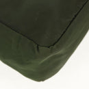 PRADA Shoulder Bag Nylon Khaki Silver Auth 158481-15