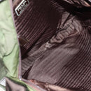 PRADA Shoulder Bag Nylon Khaki Silver Auth 158481-20