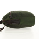 PRADA Shoulder Bag Nylon Khaki Silver Auth 158481-3