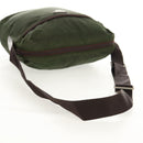 PRADA Shoulder Bag Nylon Khaki Silver Auth 158481-7