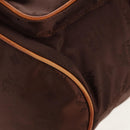 MCM Logogram Vicetos Backpack Nylon Brown Gold Auth 158482-17