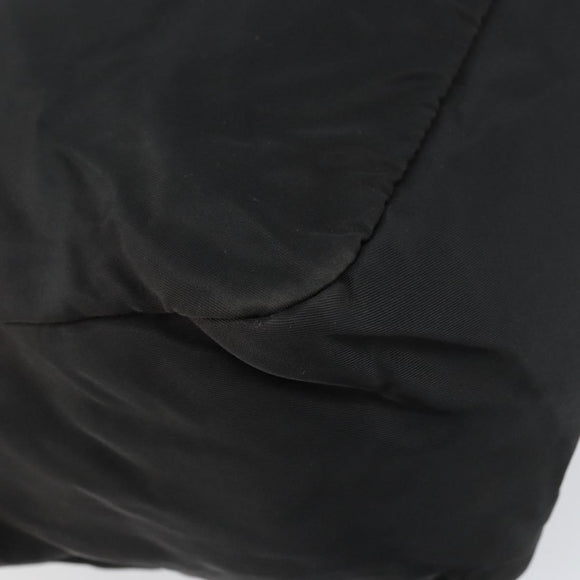 PRADA Hand Bag Nylon Black Silver Auth 158483