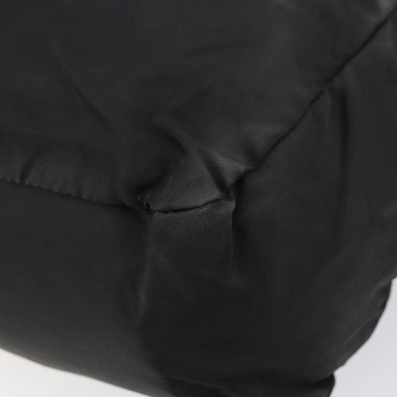 PRADA Hand Bag Nylon Black Silver Auth 158483