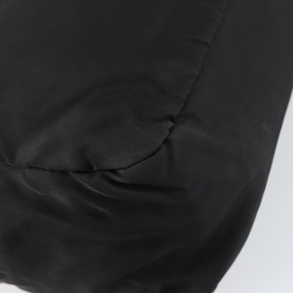 PRADA Hand Bag Nylon Black Silver Auth 158483