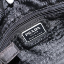 PRADA Hand Bag Nylon Black Silver Auth 158483-18