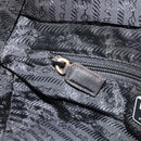 PRADA Hand Bag Nylon Black Silver Auth 158483-21
