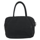 PRADA Hand Bag Nylon Black Silver Auth 158483-2
