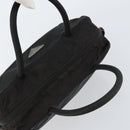 PRADA Hand Bag Nylon Black Silver Auth 158483-6