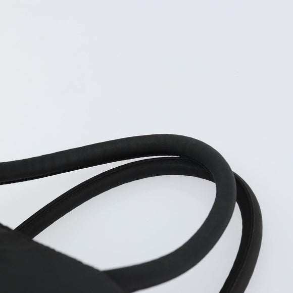 PRADA Hand Bag Nylon Black Silver Auth 158483