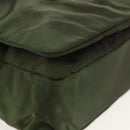 PRADA Shoulder Bag Nylon Khaki Silver Auth 158484-15