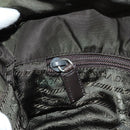 PRADA Shoulder Bag Nylon Khaki Silver Auth 158484-25