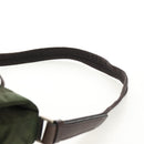 PRADA Shoulder Bag Nylon Khaki Silver Auth 158484-14
