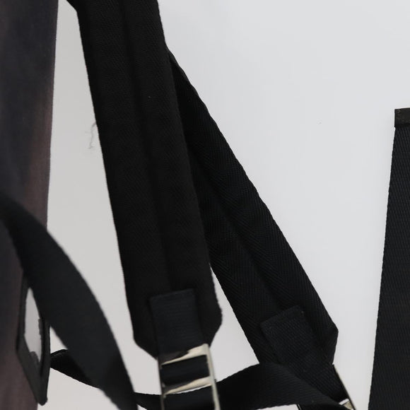 PRADA Backpack Nylon Black Silver Auth 158485