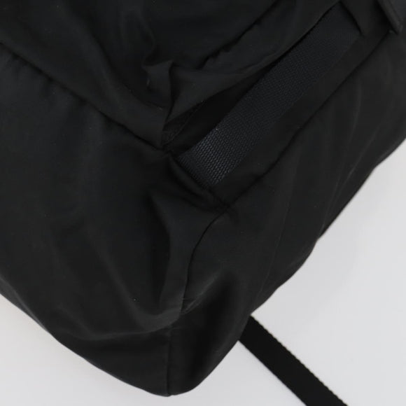 PRADA Backpack Nylon Black Silver Auth 158485