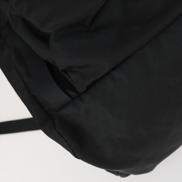 PRADA Backpack Nylon Black Silver Auth 158485