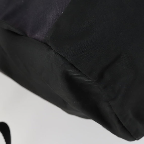 PRADA Backpack Nylon Black Silver Auth 158485