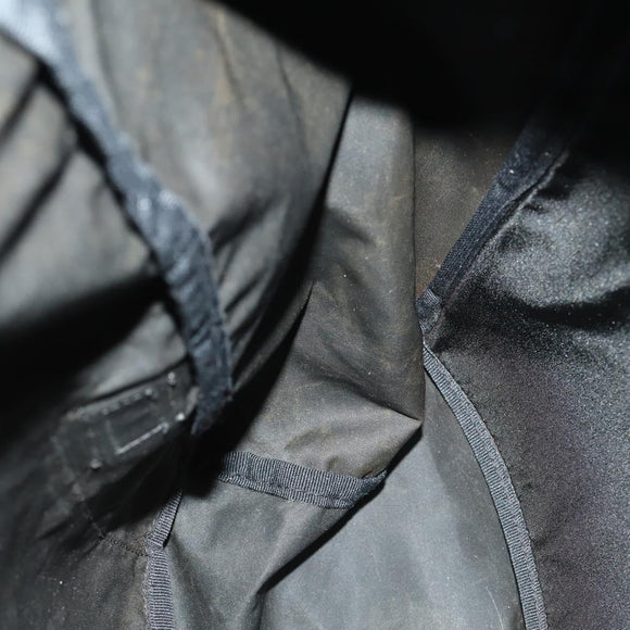 PRADA Backpack Nylon Black Silver Auth 158485