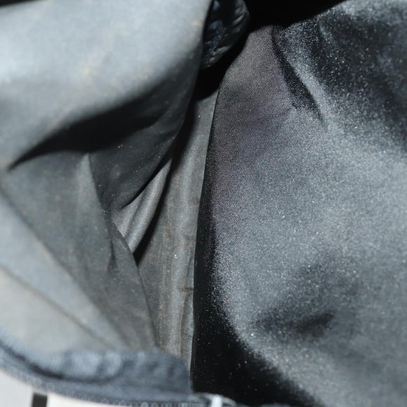 PRADA Backpack Nylon Black Silver Auth 158485