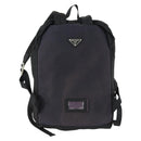 PRADA Backpack Nylon Black Silver Auth 158485-3