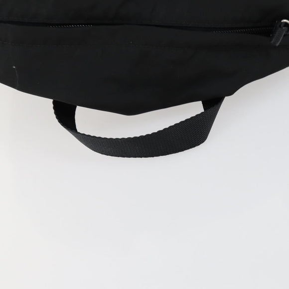 PRADA Backpack Nylon Black Silver Auth 158485