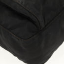 PRADA Shoulder Bag Nylon Silver Black Auth 158486-16