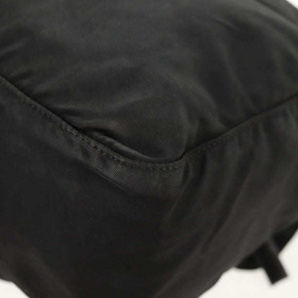 PRADA Shoulder Bag Nylon Silver Black Auth 158486