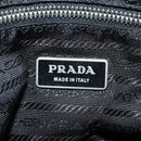 PRADA Shoulder Bag Nylon Silver Black Auth 158486-27