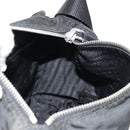 PRADA Shoulder Bag Nylon Silver Black Auth 158486-28