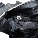 PRADA Shoulder Bag Nylon Silver Black Auth 158486-30