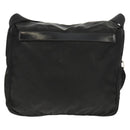 PRADA Shoulder Bag Nylon Silver Black Auth 158486-2