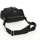 PRADA Shoulder Bag Nylon Silver Black Auth 158486-8