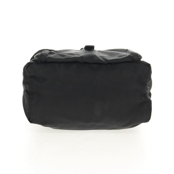 PRADA Shoulder Bag Nylon Silver Black Auth 158487
