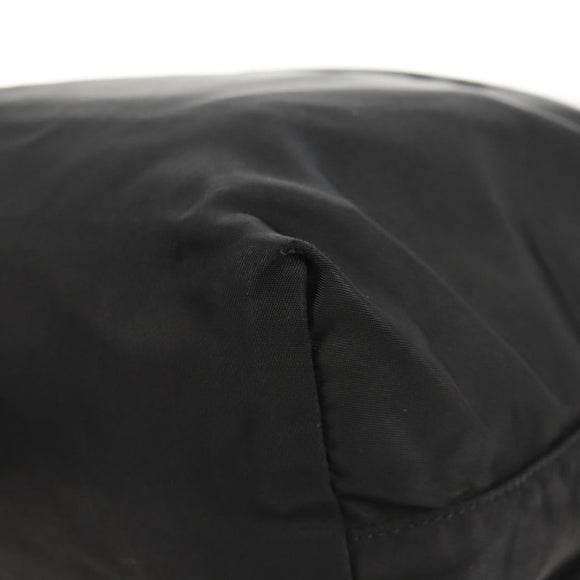 PRADA Shoulder Bag Nylon Silver Black Auth 158487